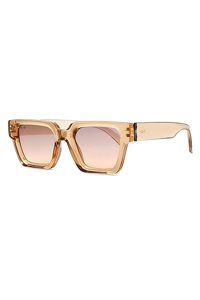 MACERATİ Dikarlo Unisex Nude Square Frame Uv400 Glass Sunglasses