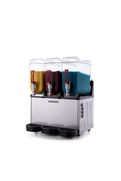 Samixir Triple Üçlü 12+12+12 Lt Slush Buzlaş Karlamaç Makinesi SLUSH-36-I