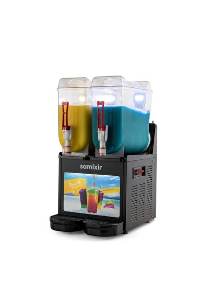 Samixir Twin Allure Çiftli 12+12 Lt Slush Buzlaş Karlamaç Makinesi SLUSH-24-BA