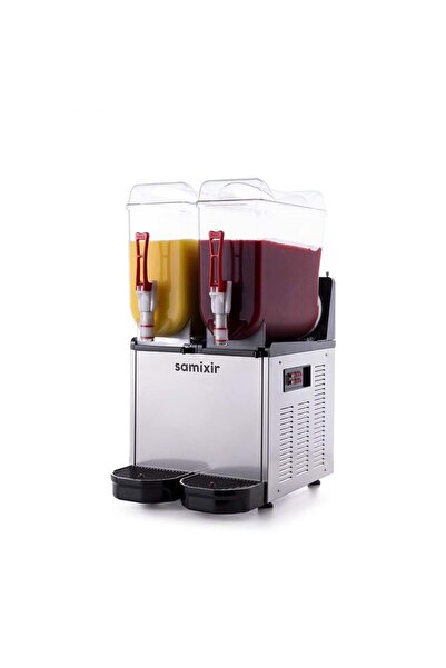 Samixir Twin Çiftli 12+12 Lt Slush Buzlaş Karlamaç Makinesi SLUSH-24-I