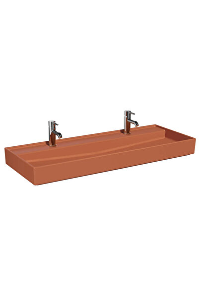 VitrA Lavabo, ArchiPlan, 120x46 cm, Mat Terra Rosa, 7418B077-0041