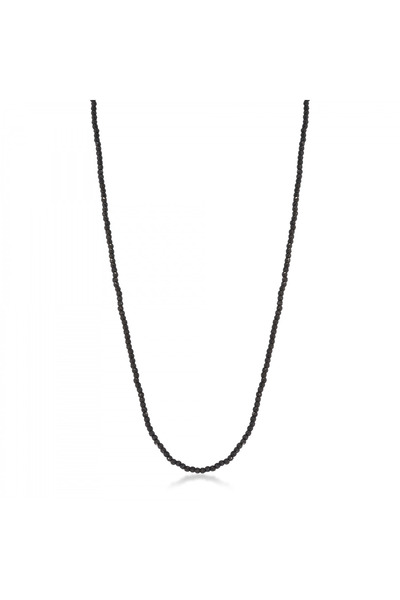 Sandra Ferretti 18K Gold Necklace with Diamond Balls and Ruthenium Plated, 6g