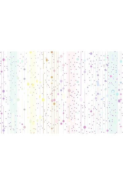 Özel Duvarlar Soft Renkli Çizgiler ve Puantiyeler Çocuk Odası Duvar Kağıdı
