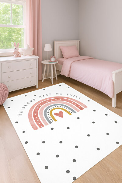 Bebişim Halı Gökkuşağı Desenli Çocuk Odası Halısı