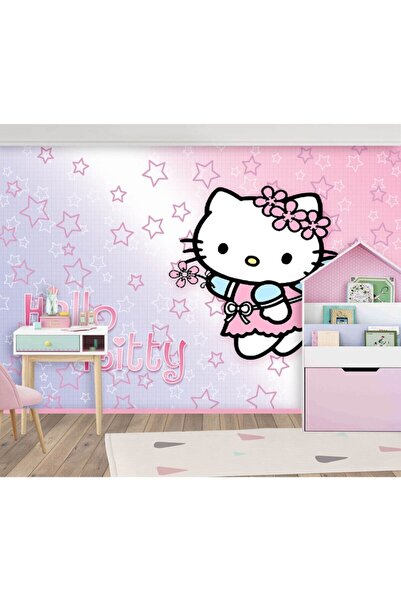 Genel Markalar Hello Kitty Çocuk Odası Duvar Kağıdı