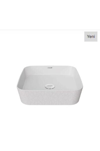 Creavit Loop Kare Çanak Lavabo 40 cm Selçuklu Rölyef Uygulamalı LP040