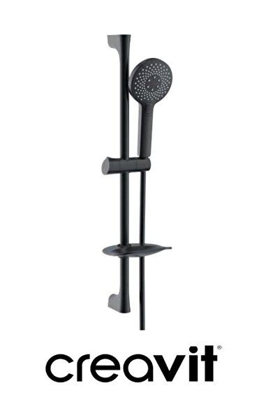 Creavit Sürgülü Duş Seti Siyah Mat SH493S