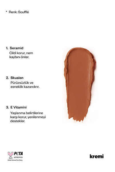 Kremi Allık Ruj Göz Farı Kiss&Blush | Nemlendirici Makyaj Makeup | Stick | Seramid Skualen Vitamin E