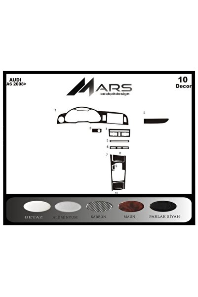 Marscockpitdesign أودي A6 2008 كونسول-توربيدو 10 قطع