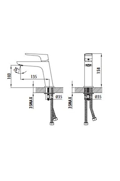 Creavit Slope Sink Faucet Fixture Faucet Sp1500