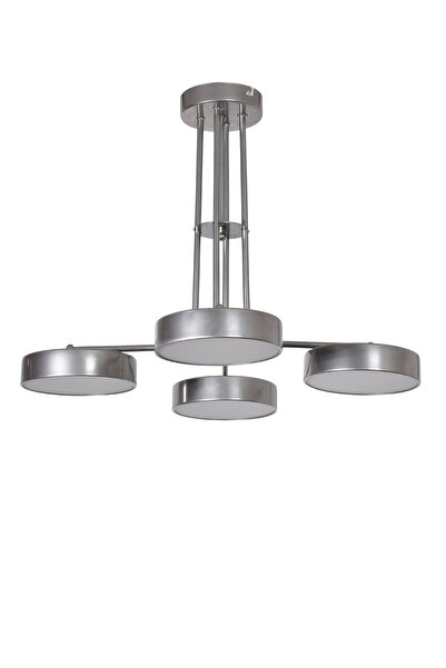 Modavize Başak Modern Salon Yatak Odası Giyinme Odası Mutfak BEYAZ IŞIK Ledli Gri Renk 4 lü Led Avize