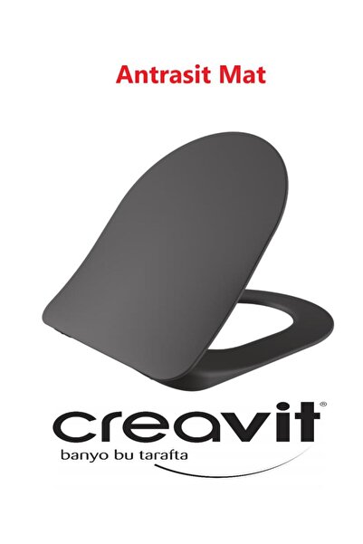 Creavit KC0903 Duck Duroplast Yavaş Kapanan Antrasit Mat Kapak