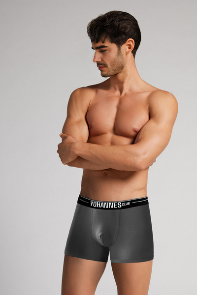 Yohannes Club Yohannesclub, Men'S, Special Compartment Cotton Boxer, Comfortable, Stylish, Healthy, Single, Anthracite