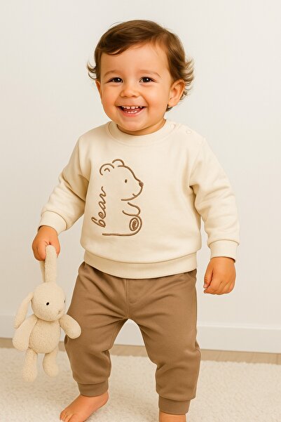 MyPrettyBaby الدب الشريط المطرزة طفل رضيع اثنين من الحبال الموسمية مجموعة أعل...