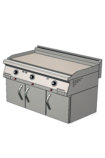 Csa İnox CSA Karacasan 900 Seri 120 cm Dolaplı Tüplü Düz Pleyt Izgara(120x90x...