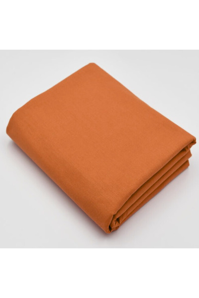 Virginia TEX Ranforce Premium Cotton Fabric for DIY Bed Linen (500 cm x 240 cm) orange-brown