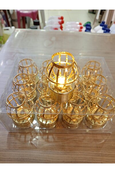 Noname METALİK LED MUM (ALTIN RENGİ) 12 ADET