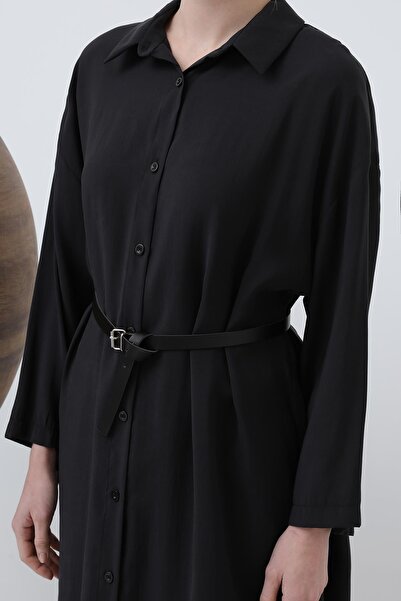 Loreen Long Belt Detailed Shirt Dress