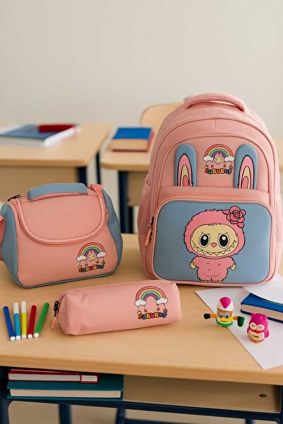DAMGA Collection Labubu Desenli Çocuk Okul Çantası