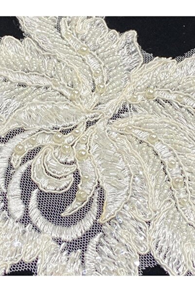 karantuhafiye Beaded Applique / Set of 2 / Cream