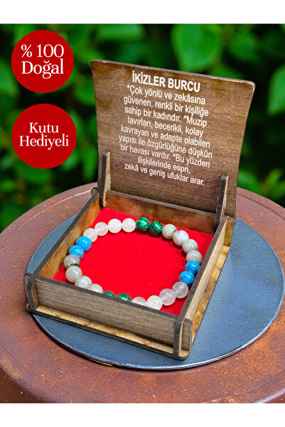 Vexa Aksesuar سوار من الحجر الطبيعي برج التельبيس مع هدية بخور - حجر طبيعي 10...