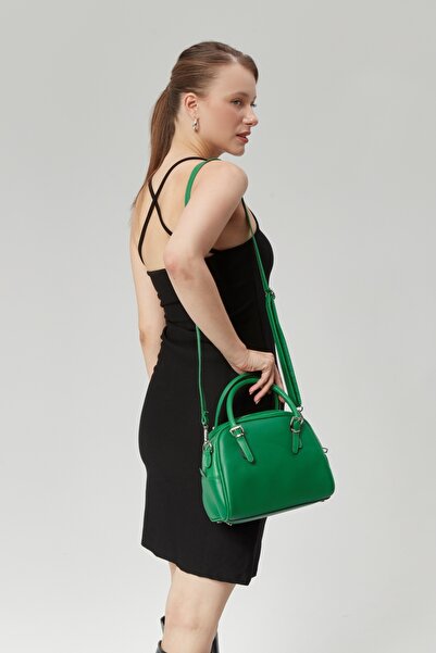 Morpelikan Women's Green Shoulder Bag with Adjustable Shoulder Strap