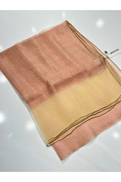 MERAM BUTİK أرماندا شال تول فضي مرصع بالجواهر 30% حرير - 3