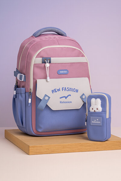 nacar çarşı Çocuk Pembe Renkli Kore Tarzı İthal Su Geçirmez Okul Sırt Çantası...