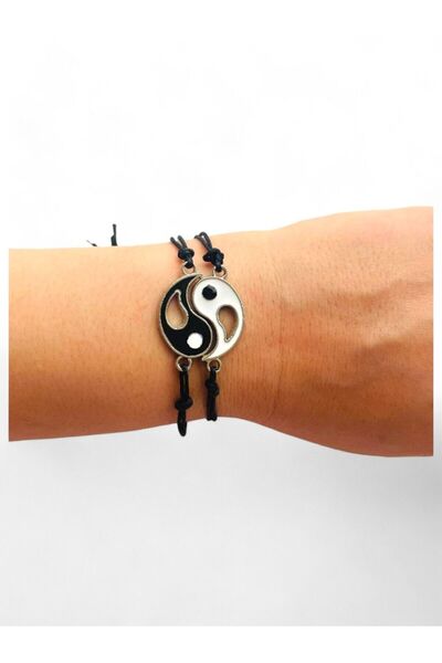 GALATA GIFT Yin-yang Bilekliği, Çift, Arkadaş Şans Bilekliği, Dört Adet Bilek...