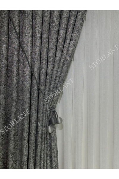 Storlant Glitter Background Curtain with Gilding Effect L 1/3 Tight Pleat L Accessory Gift L Single Wing