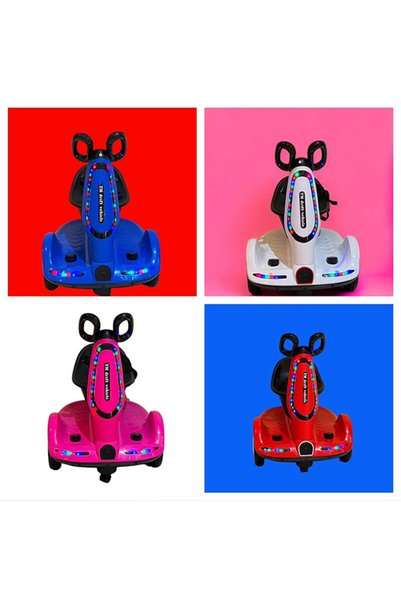 Generica Kids Scooter With 4 Wheels, Electric Ride on Toys For Children Remote Control, Scooter For Kids With Comfortable Seat & Safety Belt, 360° Degree Rotating, Ride Toys With Lights & Music