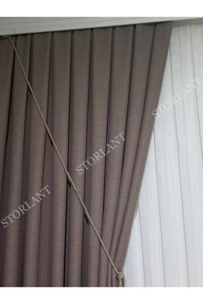 Storlant Linen Foldet Backdrop Curtain L 1/3 Tight Pleat L Accessory Gift L Single Wing