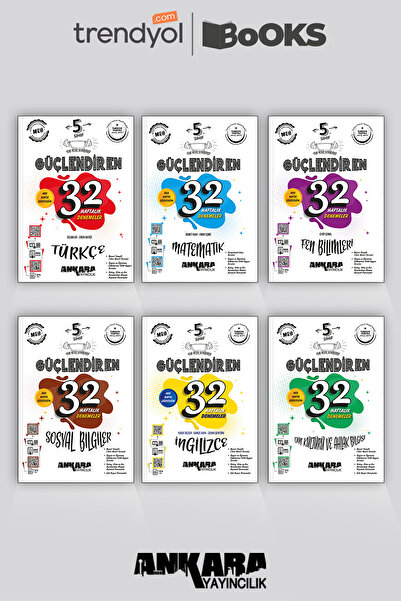 Ankara Yayıncılık 5. Sınıf Güçlendiren 32 Haftalık Denemeler 6'lı Set *Güncel...