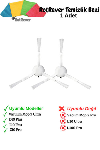 RotRever Perie laterală compatibilă Xiaomi Mi Robot Vacuum Mop 2 Ultra STYTJ0...