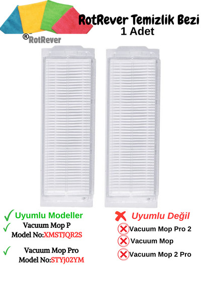 RotRever Xiaomi Vacuum Mop P-Mop Pro Styj02ym Filtru Hepa de înlocuire compat...