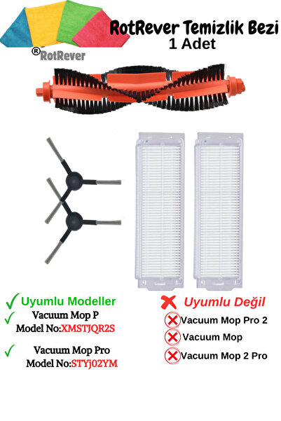 RotRever Perie compatibilă Xiaomi Vacuum Mop P-Mop Pro Styj02ym, filtru Hepa,...
