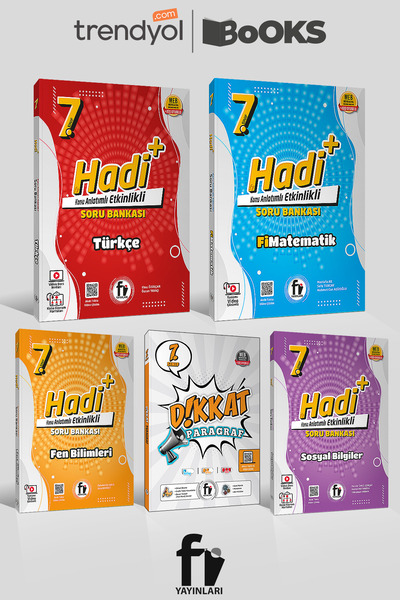 Fi Yayınları 7. Sınıf Hadi+ 5'li Set (Türkçe,Matematik,Fen,İnkılap,Paragraf) ...