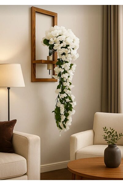 etxShop Duvar Süsü Yapay Çiçek Sarkan Begonvil Sarmaşık Çiçeği Menekşe