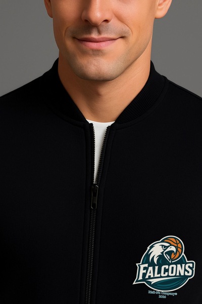 Risil-Nu Company Jachetă pentru colegiu cu fermoar, premium, cu 3 fire, sezon nou - Set de 2 pantaloni de sport cu 3 fire