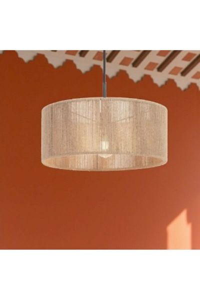 DNRYSL Natural Jute Drawstring Chandelier, Rustic and Bohemian Style Living Room Kitchen Living Room Lighting