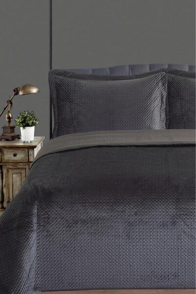 Bikaya Home Tuscany Double Luxury Velvet Bedspread Set (3 Pieces) - 240X260 cm