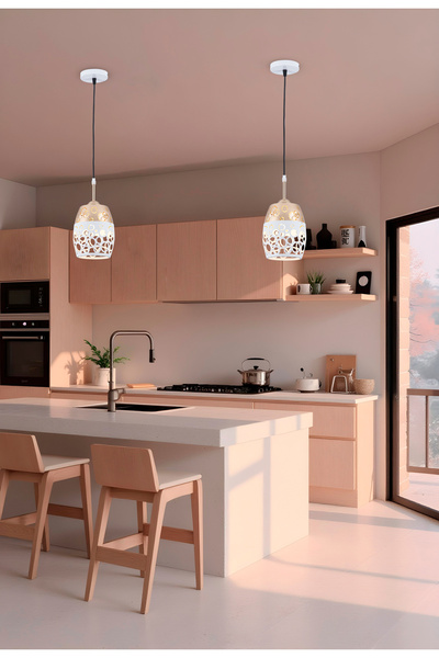 best power Modern Pendant Ceiling Light 6151-1 with E27 Lamp Base, 40W Max, Adjustable Length 80cm