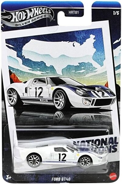 TOYFEST HotWheels Silver Series National Icons Ford GT40 Koleksiyonluk Model Araba 1:64