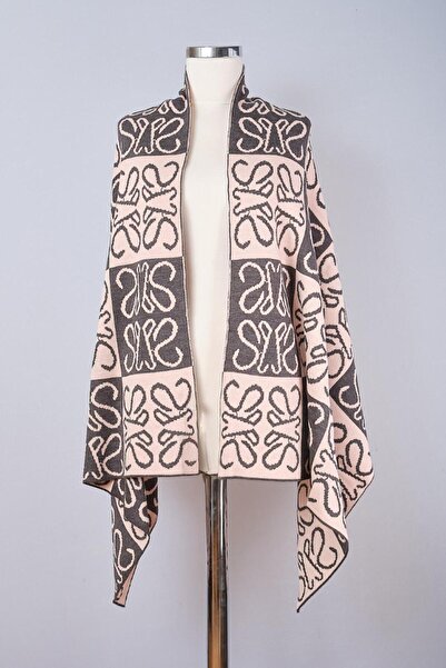 Sebir Moda Patterned Double Sided Knitwear Shawl