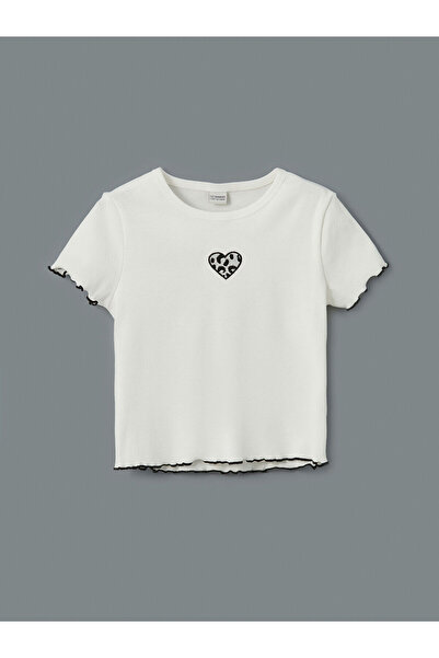 LC Waikiki Tricou pentru fete cu guler rotund de sezon nou