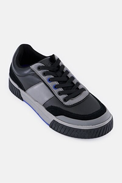 Dkny Men Medium Two-tone Lace Up Casual Shoes, Black