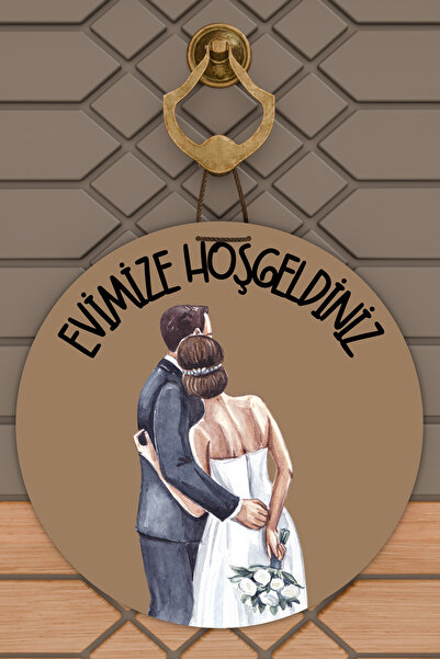 Dormot 1Ornament modern pentru ușă, podea maro, cuplu căsătorit, ornament pen...