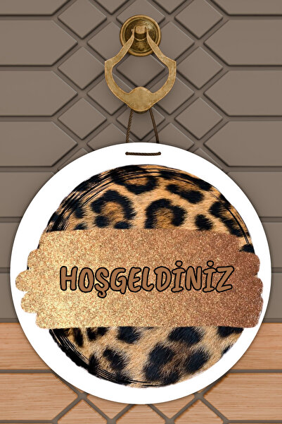 Dormot 1Ornament pentru ușă de bun venit, imprimare digitală modernă, auriu i...