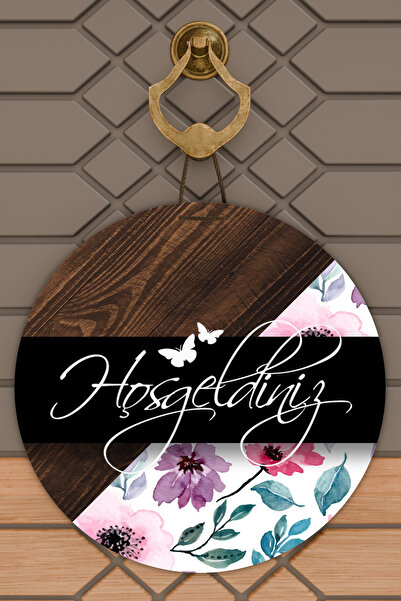 Dormot 1Ornament de ușă de bun venit cu imprimare digitală modernă, alb, negr...