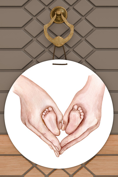 Dormot 1 Ornament pentru ușă cu picior alb cu imprimare digitală modernă